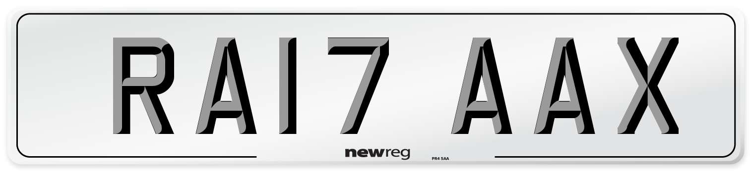 RA17 AAX Number Plate from New Reg